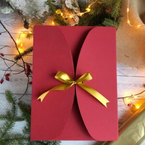 Pakowanie prezentu CZERWIEŃ I ZŁOTO