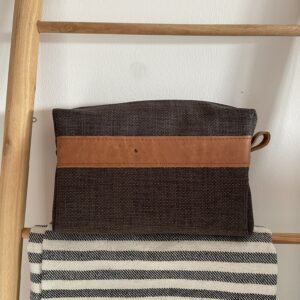 Kosmetyczka KOSTKA grafitowo/czekoladowa